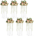 6 Pcs Acrylic Flower Stand Wedding Centerpieces, 23.6 Inch Tall in Clear