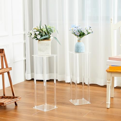6 Pcs Acrylic Flower Stand Wedding Centerpieces, 23.6 Inch Tall in Clear, alternate view 2
