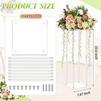 6 Pcs Acrylic Flower Stand Wedding Centerpieces, 23.6 Inch Tall in Clear, alternate view 3