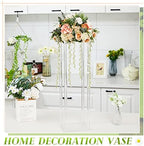 6 Pcs Acrylic Flower Stand Wedding Centerpieces, 23.6 Inch Tall in Clear, alternate view 4