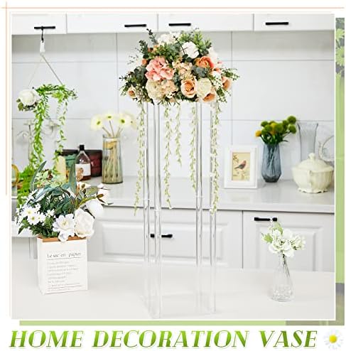 6 Pcs Acrylic Flower Stand Wedding Centerpieces, 23.6 Inch Tall in Clear, alternate view 4