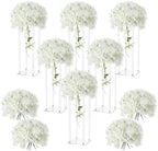 6 Pcs Acrylic Flower Stands Centerpieces Hydrangea,16 Inch in Clear