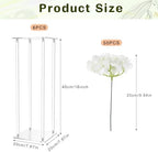 6 Pcs Acrylic Flower Stands Centerpieces Hydrangea,16 Inch in Clear, alternate view 3