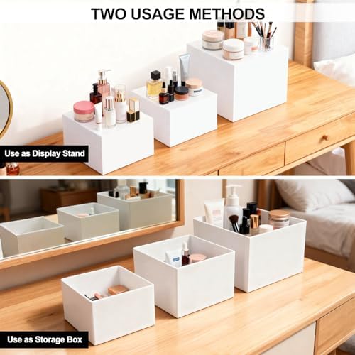 6 Pcs Acrylic Food Display 8x7x6x5x4x3 Inch Riser Buffet Risers w/ Signs a Pen Catering Dessert Jewelry Figures, alternate