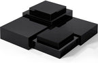 6 Pcs Acrylic Risers Cube Stands, Black, 10 to 15 Inch, Square in Black