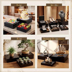 6 Pcs Acrylic Risers Cube Stands, Black, 10 to 15 Inch, Square in Black, alternate view 7