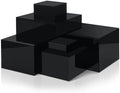 6 Pcs Acrylic Risers Cube Stands, Black, 3 to 8 Inch, Square in Black