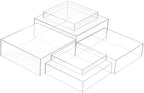 6 Pcs Acrylic Risers Cube Stands, Clear, 10 to 15 Inch, Square in Clear