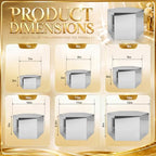 6 Pcs Acrylic Risers Cube Stands, Sliver, 7 to 12 Inch, Hexagonal in Sliver, alternate view 5