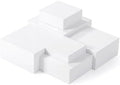 6 Pcs Acrylic Risers Cube Stands, White, 7 to 12 Inch, Square in White