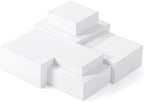 6 Pcs Acrylic Risers Cube Stands, White, 7 to 12 Inch, Square in White