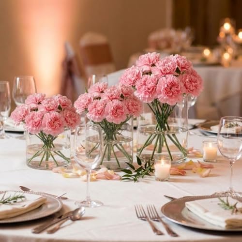 6 Pcs Acrylic Risers Display Stands 4" 5" 6" Round Cake Cylinder Pedestal Stands for Dessert Table, Buffet, alternate view 2