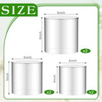 6 Pcs Acrylic Risers Display Stands 4" 5" 6" Round Cake Cylinder Pedestal Stands for Dessert Table, Buffet, alternate view 3