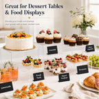 6 Pcs Acrylic Risers for Display, Clear Buffet Risers with 7 Colored Markers, 6 Mini Signs, Cookie Tongs &, alternate view 3