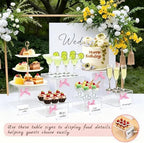 6 Pcs Acrylic with Bowknot, Mini Signs and Markers, Clear in Clear, alternate view 6