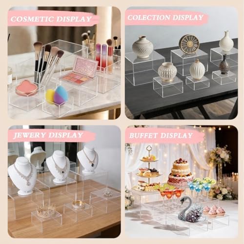 6 Pcs Acrylic with Bowknot, Mini Signs and Markers, Clear in Clear, alternate view 7