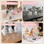 6 Pcs Acrylic with Bowknot, Mini Signs and Markers, Clear in Clear, alternate view 7