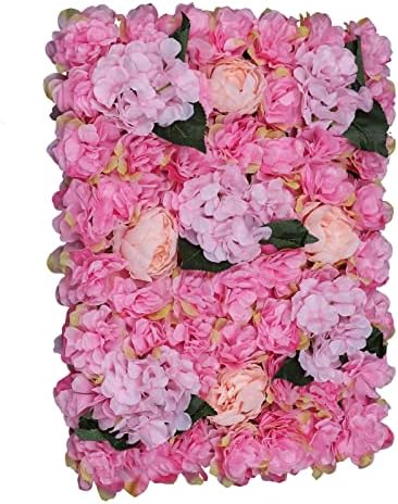 6 Pcs Artificial Flower Wall Panels 3D Flower Background Panel for Wall, 60x40cm Wedding Flower Decorations Wall
