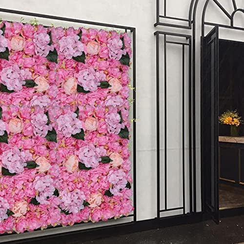 6 Pcs Artificial Flower Wall Panels 3D Flower Background Panel for Wall, 60x40cm Wedding Flower Decorations Wall, alternate