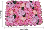 6 Pcs Artificial Flower Wall Panels 3D Flower Background Panel for Wall, 60x40cm Wedding Flower Decorations Wall, alternate