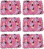 6 Pcs Artificial Flower Wall Panels 3D Flower Background Panel for Wall, 60x40cm Wedding Flower Decorations Wall, alternate