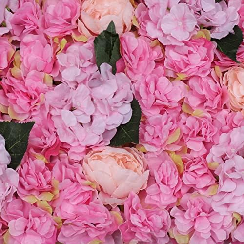 6 Pcs Artificial Flower Wall Panels 3D Flower Background Panel for Wall, 60x40cm Wedding Flower Decorations Wall, alternate