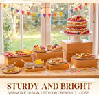 6 Pcs Bamboo Buffet Risers and Stands for Food, 7''-12'' in Bamboo, alternate view 2