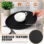 6 Pcs Bar Service Tray Round Plastic Non Slip,14", alternate view 5