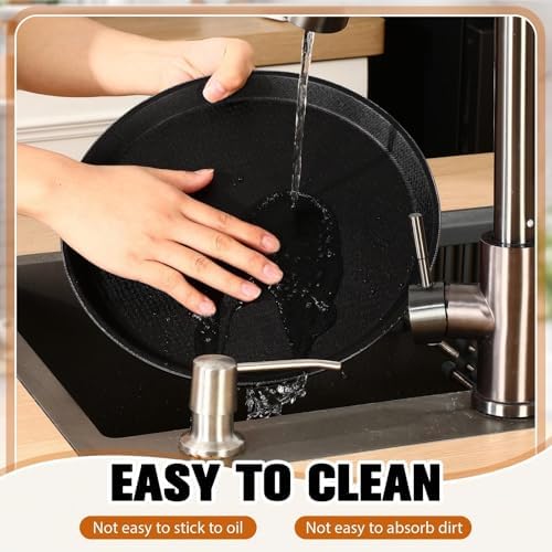 6 Pcs Bar Service Tray Round Plastic Non Slip,14", alternate view 6