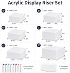 6 Pcs Buffet Risers, Acrylic Food Risers, Buffet Table Risers and Stand Shelf Desktop Display for Party Catering, alternate