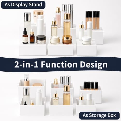 6 Pcs Buffet Risers, Acrylic Food Risers, Buffet Table Risers and Stand Shelf Desktop Display for Party Catering, alternate