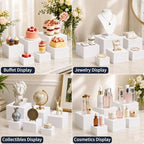 6 Pcs Buffet Risers, Acrylic Food Risers, Buffet Table Risers and Stand Shelf Desktop Display for Party Catering, alternate