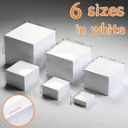 6 PCS Buffet Risers and Stands, Food Risers for Buffet Table, Food Display Risers for Party, White Acrylic Boxes, alternate