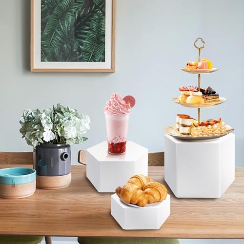 6 Pcs Buffet Risers, Dessert Stands Acrylic, Food Risers for Buffet, Jewelry Showcase, Riser Display Cases, alternate view 2