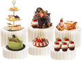 6 Pcs Buffet Risers, Foldable Food Display Risers, White in White