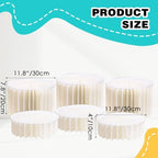 6 Pcs Buffet Risers, Foldable Food Display Risers, White in White, alternate view 2