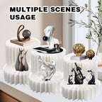 6 Pcs Buffet Risers, Foldable Food Display Risers, White in White, alternate view 6