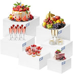 6 PCS Buffet Risers, Food Risers for Buffet Table, Display Stand Shelf for Party, Catering, Jewelry