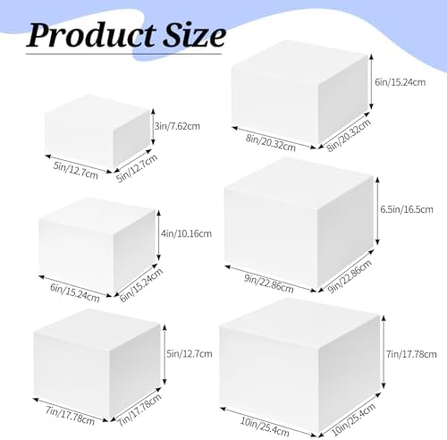 6 PCS Buffet Risers, Food Risers for Buffet Table, Display Stand Shelf for Party, Catering, Jewelry, alternate view 3