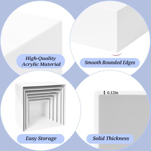 6 PCS Buffet Risers, Food Risers for Buffet Table, Display Stand Shelf for Party, Catering, Jewelry, alternate view 4