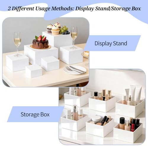 6 PCS Buffet Risers, Food Risers for Buffet Table, Display Stand Shelf for Party, Catering, Jewelry, alternate view 6