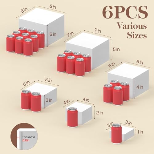 6 PCS Buffet Risers, Food Risers for Buffet Table, Display Stand Shelf for Party, Catering, Jewelry &, alternate view 2