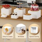 6 PCS Buffet Risers, Food Risers for Buffet Table, Display Stand Shelf for Party, Catering, Jewelry &, alternate view 3