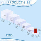 6 PCS Buffet Risers, Food Risers for Buffet Table, (Size 3",4",5",6",7",8")Cube Boxes Display with Hollow, alternate view 2