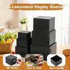6 PCS Buffet Risers, Large Food Risers for Buffet Table in Black, alternate view 4