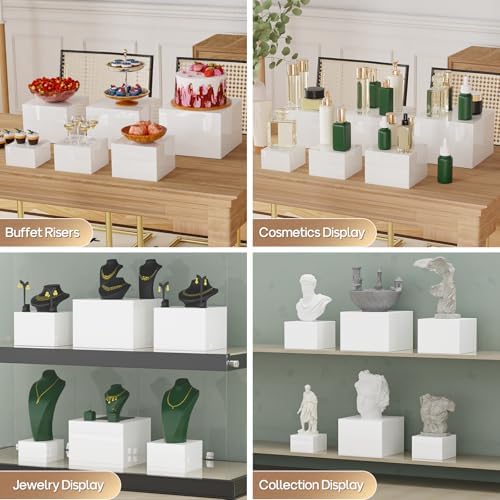 6 PCS Buffet Risers, Large Food Risers for Buffet Table, Display Stand Shelf for Party, Catering, Jewelry &, alternate view 6