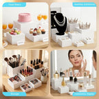 6 Pcs Buffet Risers with Mini Signs, Acrylic Food Risers for Buffet Table in White, alternate view 5