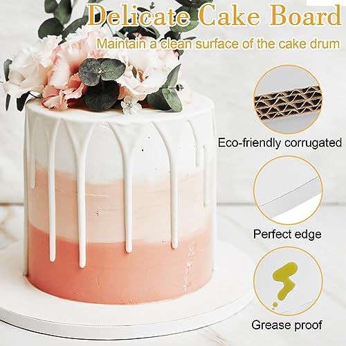 6 PCS Cake Drums 12 Inch, 12inch Drum, Cake Boards 12 Inch Round, 1/2" Thick Cardboard, Sturdy Circle, Base para, alternate