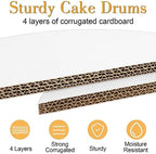 6 PCS Cake Drums 14 Inch, 14inch Drum, Cake Boards 14 Inch Round, 1/2" Thick Cardboard, Sturdy Circle, Base para, alternate