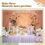 6 Pcs Cake Stand with Crystals Cake Stand for Party, Gold in Gold, alternate view 5